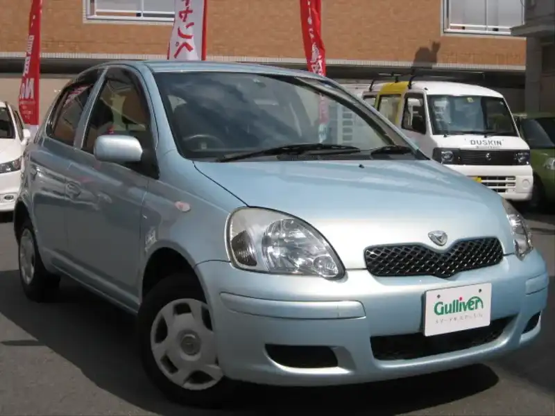 1012753 | カタログ画像：ヴィッツ（VITZ） Ｆ Ｌパッケージ 2002年12月 UA-SCP10 1000cc ペールブルーマイカメタリック メイン（その他）