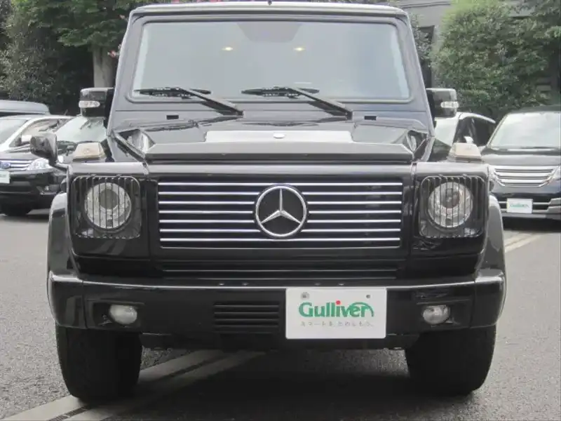 カタログ画像：Ｇクラス（G-CLASS） Ｇ５００ ロング 2004年9月 GH-463248 5000cc エメラルドブラック（Ｍ）orオブシディアンブラック（Ｍ） 燃費5.7km / l  フロント