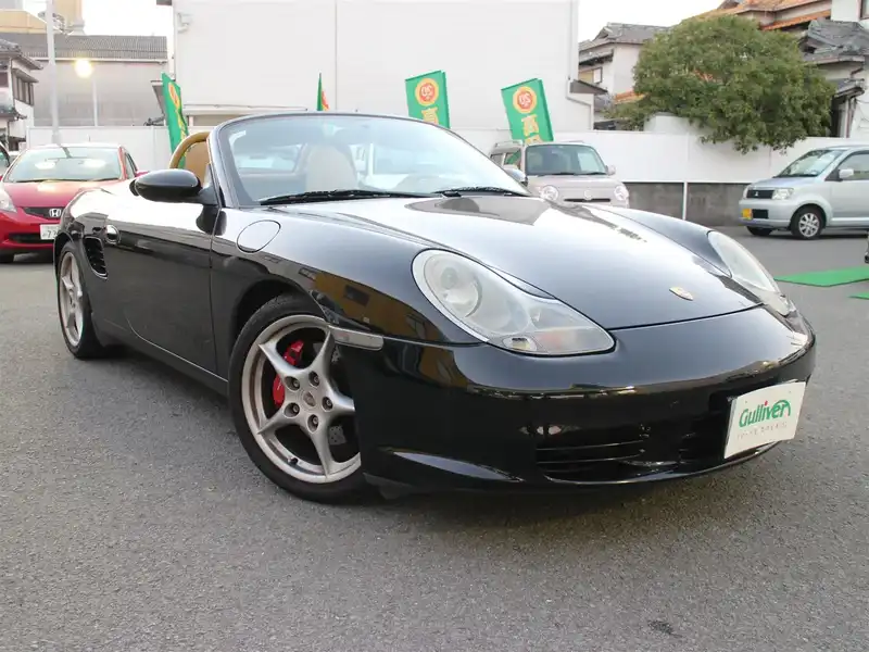 カタログ画像：ボクスター（BOXSTER） ボクスターＳ 2003年9月 GH-98624 3200cc ブラックorバサルトブラックメタリック 燃費8.5km / l  メイン（その他）