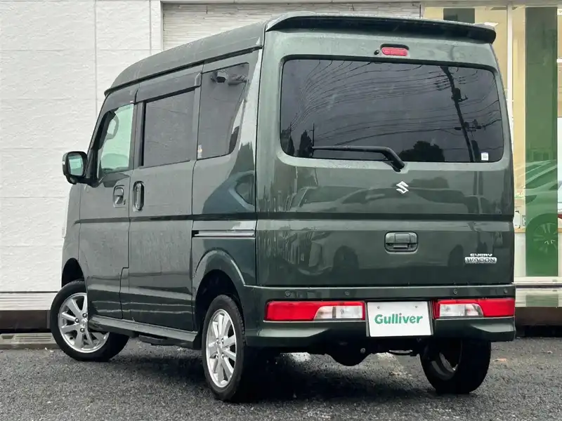 カタログ画像：エブリイワゴン（EVERY WAGON） ＰＺターボスペシャル 標準ルーフ 2022年4月 3BA-DA17W 660cc ブルーイッシュブラックパール３ 燃費13.3km / l バック