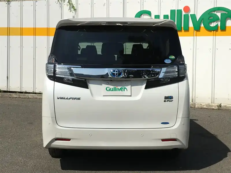 カタログ画像：ヴェルファイアハイブリッド（VELLFIRE HYBRID） ハイブリッドＸ 2015年1月 DAA-AYH30W 2500cc ホワイトパールクリスタルシャイン 燃費19.4km / l バック