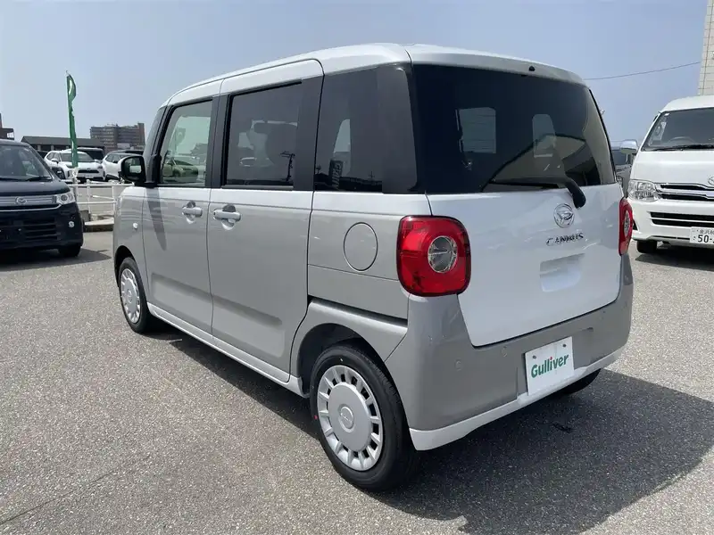 カタログ画像：ムーヴキャンバス（MOVE CANBUS） ストライプスＸ 2022年7月 5BA-LA860S 660cc シャイニングホワイトパール×スムースグレーマイカメタリック 燃費21.6km / l 外装