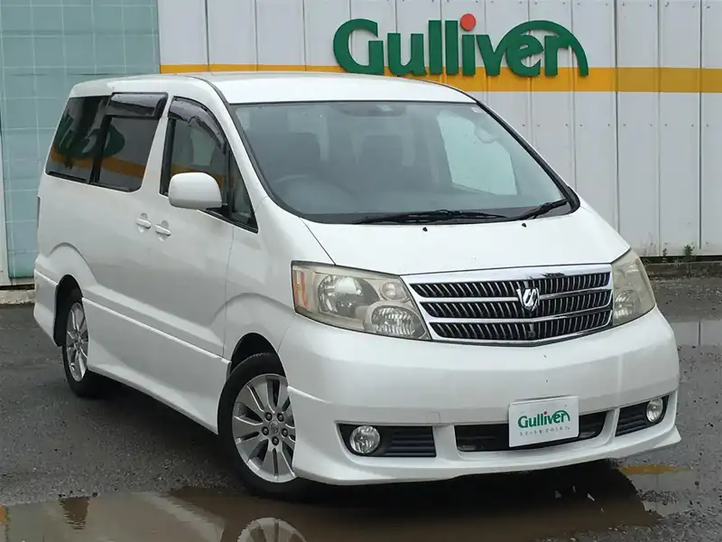 カタログ画像：アルファードＧ（ALPHARD G） ＭＳ 2003年7月 TA-MNH10W 3000cc ホワイトパールマイカ 燃費8.9km / l  メイン