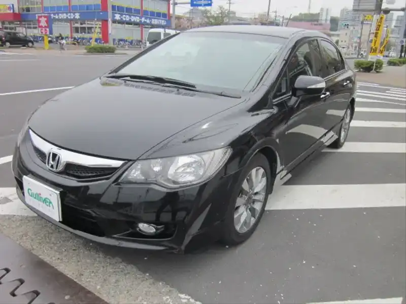 カタログ画像：シビックハイブリッド（CIVIC HYBRID） ＭＸＳＴ 2008年9月 DAA-FD3 1300cc クリスタルブラック・パール 燃費23.2km / l 外装