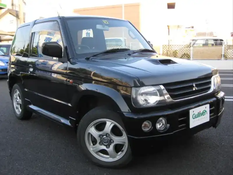 カタログ画像：パジェロミニ（PAJERO MINI） Ｒ 2002年9月 TA-H53A 660cc ブラックマイカ メイン（その他）