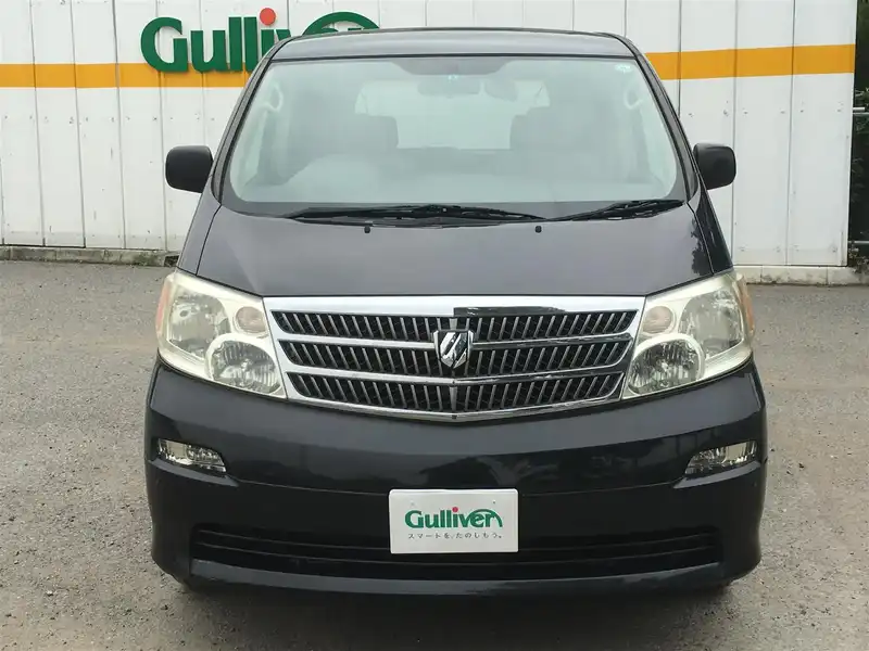 カタログ画像：アルファードＧ（ALPHARD G） ＡＸ Ｌエディション 2005年4月 DBA-ANH10W 2400cc ブラックマイカ 燃費9.7km / l  フロント