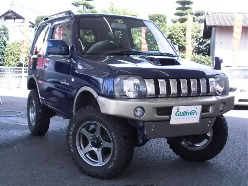 カタログ画像：ジムニー（JIMNY） ランドベンチャー 2004年5月 TA-JB23W 660cc キャッツアイブルーメタリック／クールベージュメタリック 燃費16.4km / l  メイン（その他）