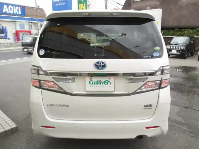 カタログ画像：ヴェルファイアハイブリッド（VELLFIRE HYBRID） ハイブリッドＺＲ Ｇエディション 2012年9月 DAA-ATH20W 2400cc ホワイトパールクリスタルシャイン 燃費16.2km / l バック