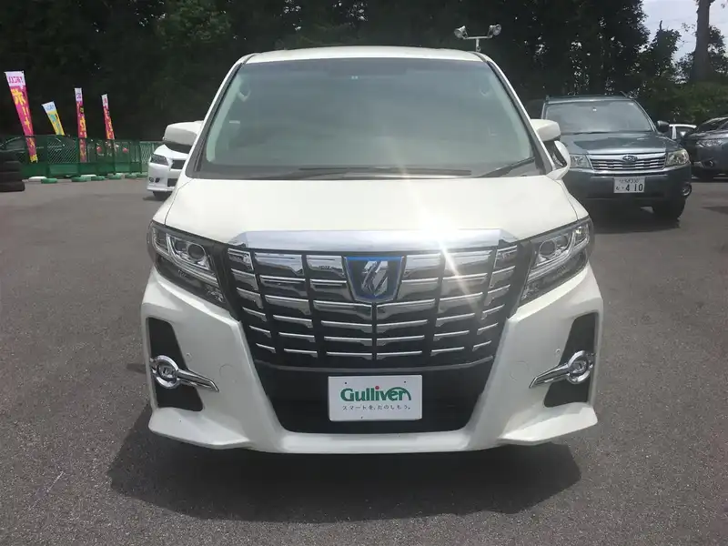 カタログ画像：アルファードハイブリッド（ALPHARD HYBRID） ハイブリッドＳＲ Ｃパッケージ 2015年1月 DAA-AYH30W 2500cc ラグジュアリーホワイトパールクリスタルシャインガラスフレークorホワイトパールクリスタルシャイン 燃費18.4km / l フロント