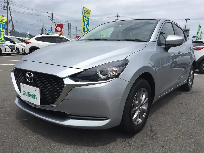 カタログ画像：ＭＡＺＤＡ２（MAZDA2） １５Ｓプロアクティブ 2019年9月 6BA-DJLFS 1500cc ソニックシルバーメタリックorセラミックメタリック 燃費19.8km / l フロント