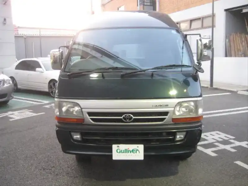 カタログ画像：ハイエースバン（HIACE VAN） スーパーＧＬ－Ｅ 2001年8月 KG-LH182K 3000cc ダークグリーンマイカメタリック フロント