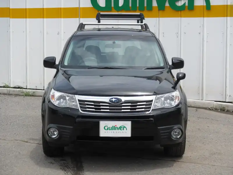 カタログ画像：フォレスター（FORESTER） スポーツリミテッド 2009年7月 DBA-SH5 2000cc オブシディアンブラック・パール 燃費13.8km / l  フロント