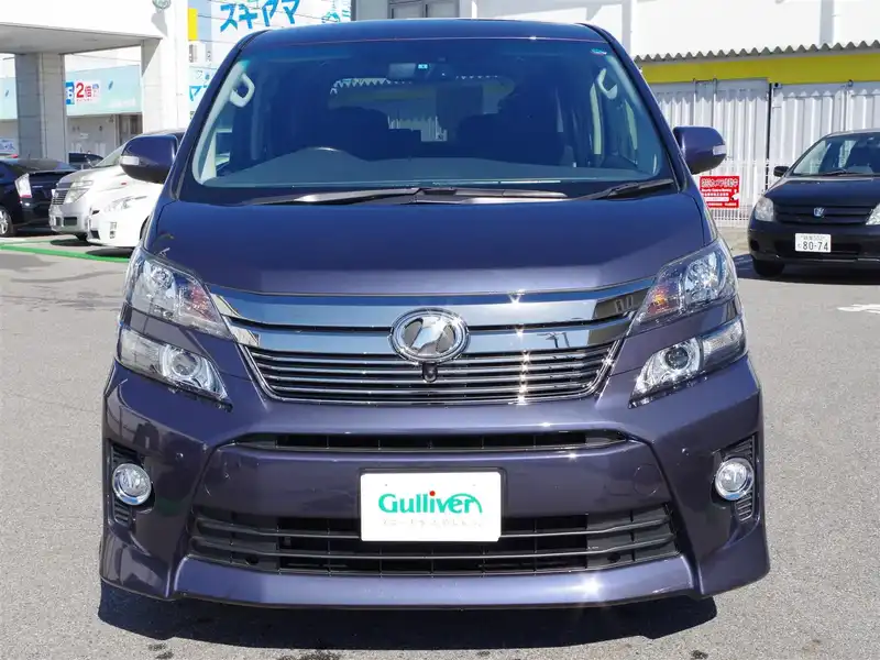 カタログ画像：ヴェルファイア（VELLFIRE） ２．４Ｚ Ｇエディション 2014年4月 DBA-ANH25W 2400cc ボルドーマイカメタリックorダークバイオレットマイカメタリック 燃費10.2km / l フロント