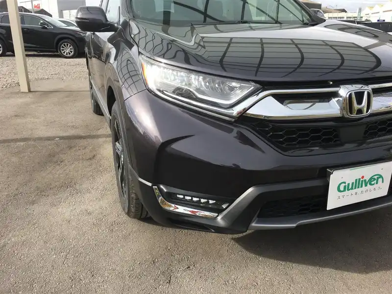 カタログ画像：ＣＲ－Ｖ（CR-V） ＥＸ・マスターピース 2019年10月 DBA-RW1 1500cc クリスタルブラック・パール 燃費15.4km / l フロント