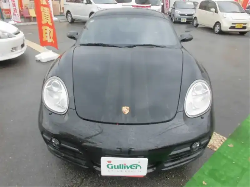 カタログ画像：ケイマン（CAYMAN） ケイマンＳ ポルシェデザインエディション１ 2007年8月 ABA-98721 3400cc ブラック 燃費7.9km / l  フロント