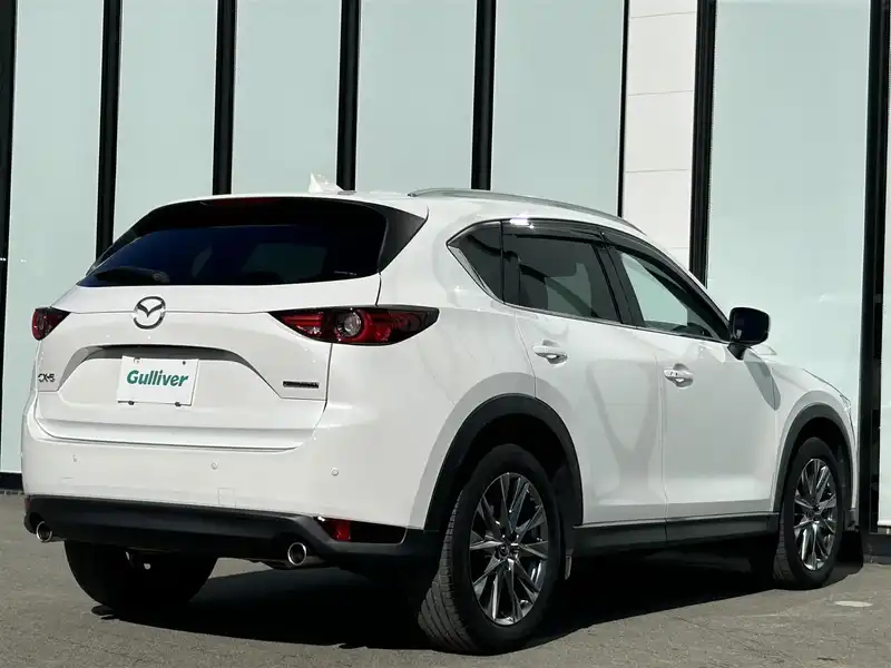 カタログ画像：ＣＸ－５（CX-5） ２５Ｔ １００周年特別記念車 2020年12月 5BA-KF5P 2500cc スノーフレイクホワイトパールマイカ 燃費12.6km / l バック