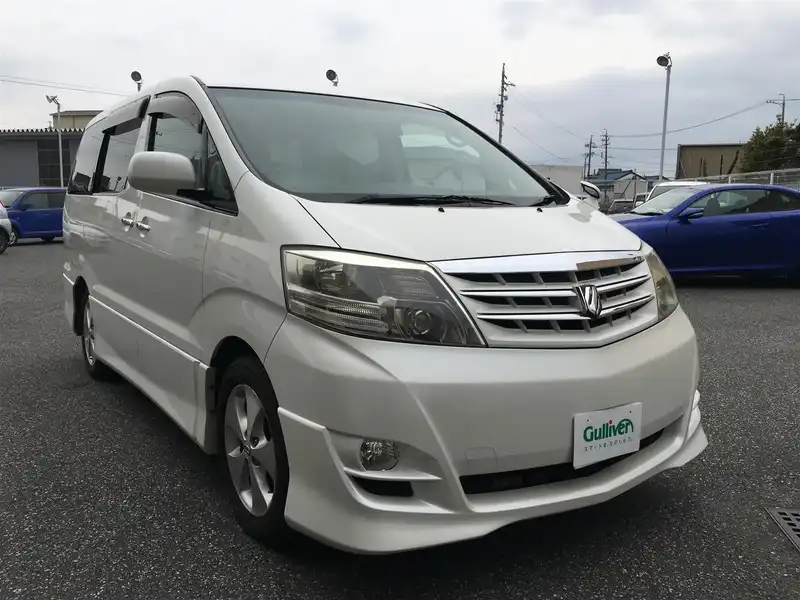 カタログ画像：アルファードＶ（ALPHARD V） ＡＳ プラチナセレクション 2006年8月 DBA-ANH10W 2400cc ホワイトパールマイカ 燃費9.7km / l  メイン