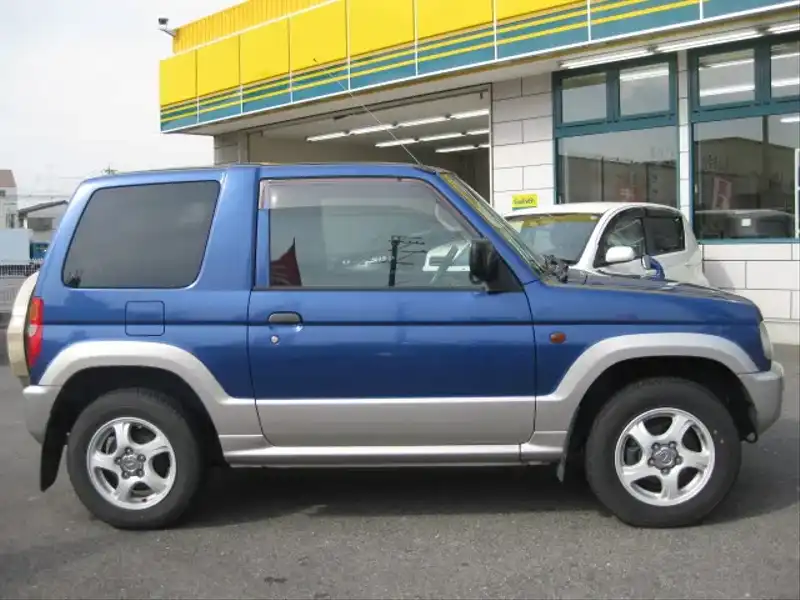 4005994 | カタログ画像：パジェロミニ（PAJERO MINI） Ｘ 1999年10月 GF-H53A 660cc カナルブルー（Ｍ）／シンフォニックシルバー（Ｍ）・２トーン 外装