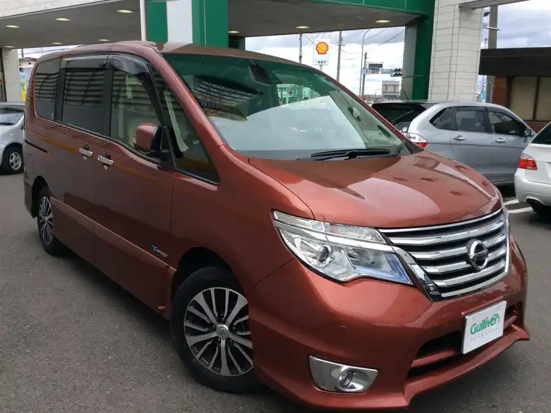 カタログ画像：セレナ（SERENA） ハイウェイスター Ｓ－ハイブリッド 2014年10月 DAA-HFC26 2000cc プレミアムディープコーラル（Ｍ） 燃費16.0km / l メイン（その他）