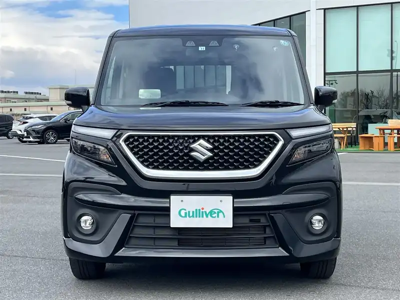 カタログ画像：ソリオバンディット（SOLIO BANDIT） ハイブリッドＭＶ 2020年12月 5AA-MA37S 1200cc スーパーブラックパール 燃費18.4km / l フロント