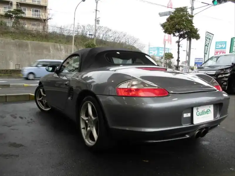 カタログ画像：ボクスター（BOXSTER） ボクスターＳ 2003年9月 GH-98624 3200cc シールグレーメタリックorアトラスグレーメタリック 燃費8.5km / l  バック