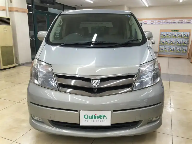 カタログ画像：アルファードハイブリッド（ALPHARD HYBRID） Ｇエディション 2006年6月 DAA-ATH10W 2400cc ライトオリーブマイカメタリック 燃費17.2km / l  フロント