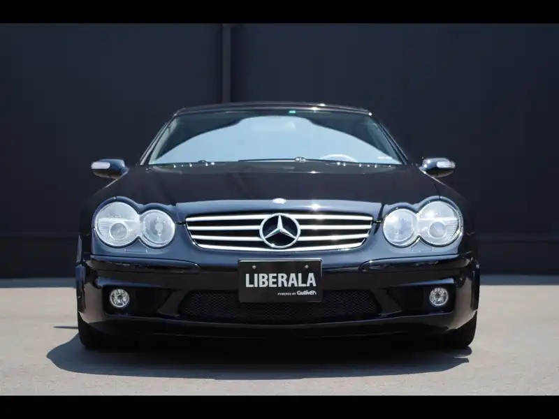 カタログ画像：ＳＬ（SL） ＳＬ５５ ＡＭＧ パフォーマンスパッケージ 2005年8月 DBA-230474 5500cc オブシディアンブラック（Ｍ）orエメラルドブラック（Ｍ） 燃費6.6km / l  フロント