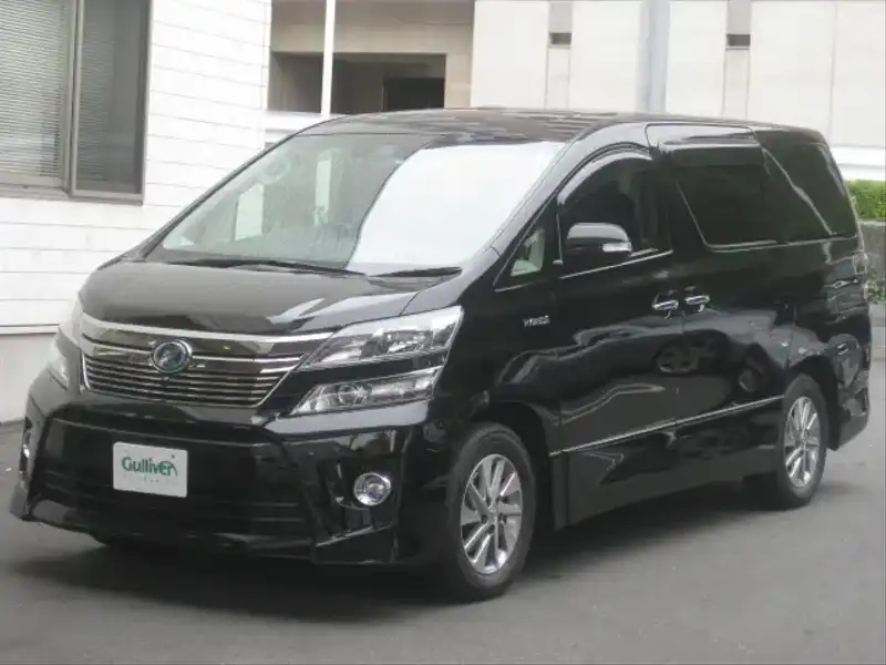 カタログ画像：ヴェルファイアハイブリッド（VELLFIRE HYBRID） ハイブリッドＺＲ プレミアムシートエディション 2012年9月 DAA-ATH20W 2400cc ブラック 燃費16.2km / l フロント