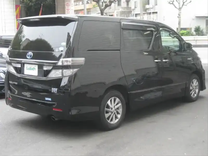 カタログ画像：ヴェルファイアハイブリッド（VELLFIRE HYBRID） ハイブリッドＺＲ プレミアムシートエディション 2012年9月 DAA-ATH20W 2400cc ブラック 燃費16.2km / l バック