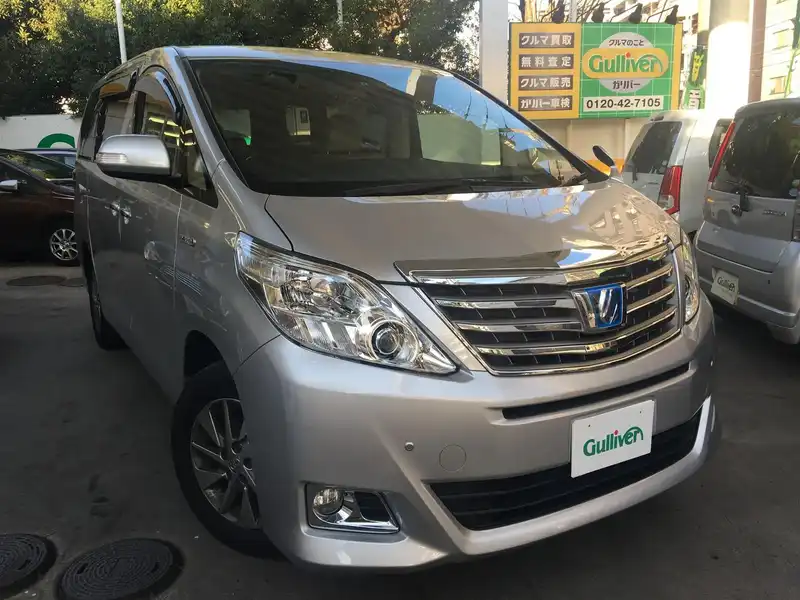 カタログ画像：アルファードハイブリッド（ALPHARD HYBRID） ハイブリッドＧ 2011年11月 DAA-ATH20W 2400cc シルバーメタリック 燃費17.0km / l メイン（その他）