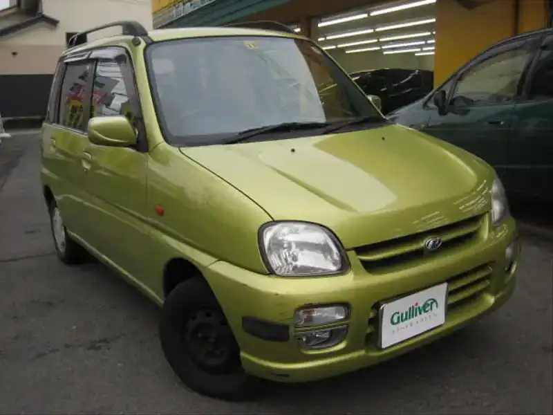 カタログ画像：プレオ（PLEO） Ｌ 1998年10月 GF-RA2 660cc ハンターグリーン・マイカ 燃費18.8km / l  メイン