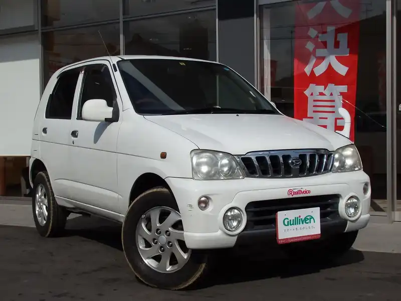 カタログ画像：テリオスキッド（TERIOS KID） ＣＬ 2000年11月 GF-J111G 660cc ホワイト 燃費14.8km / l  メイン