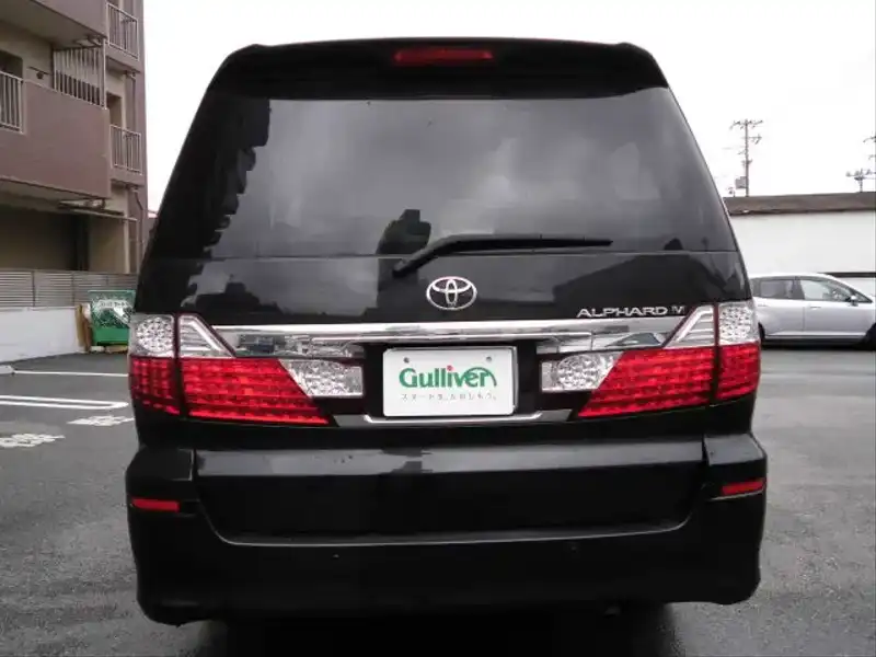 カタログ画像：アルファードＶ（ALPHARD V） ＡＸ Ｌエディション サイドリフトアップシート装着車 2004年2月 CBA-ANH10W 2400cc ブラックマイカ 燃費9.7km / l  バック