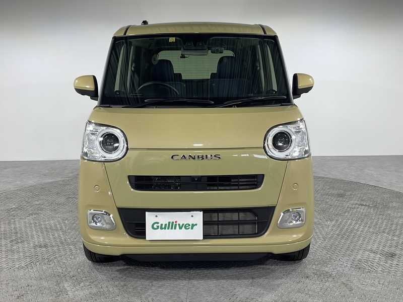 カタログ画像：ムーヴキャンバス（MOVE CANBUS） セオリーＧ 2022年7月 5BA-LA850S 660cc サンドベージュメタリック 燃費22.9km / l フロント