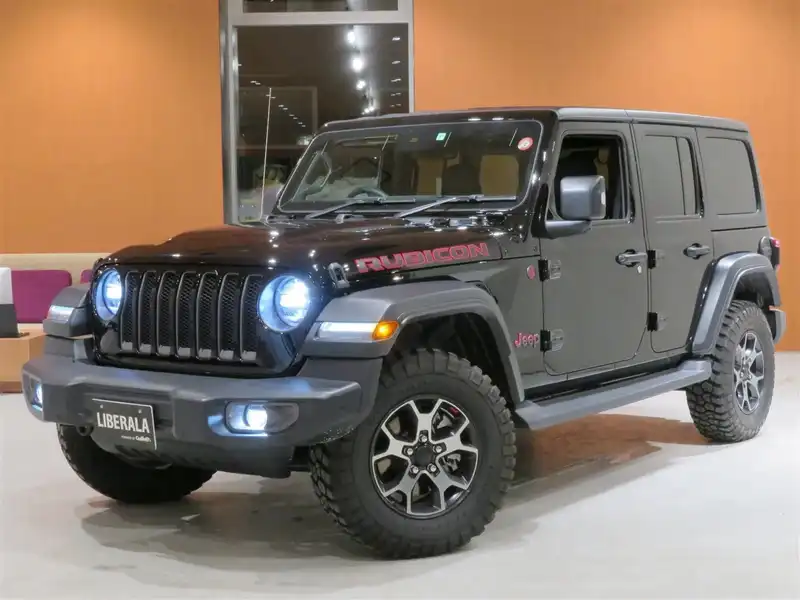 カタログ画像：ジープ・ラングラーアンリミテッド（JEEP WRANGLER UNLIMITED） ルビコン 2019年11月 ABA-JL36L 3600cc ブラッククリアコート 燃費9.0km / l フロント