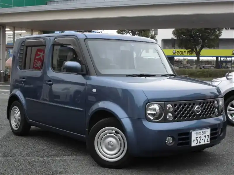 カタログ画像：キューブ（CUBE） １４Ｓ Ｖセレクション 2006年1月 DBA-BZ11 1400cc マローブルー（ＴＰＭ） 燃費16.4km / l  メイン（その他）