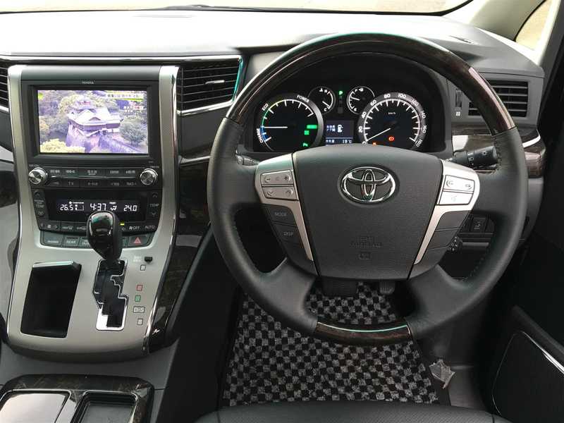 カタログ画像：アルファードハイブリッド（ALPHARD HYBRID） ハイブリッドＳＲ Ｃパッケージ 2012年9月 DAA-ATH20W 2400cc ブラック 燃費16.2km / l 内装