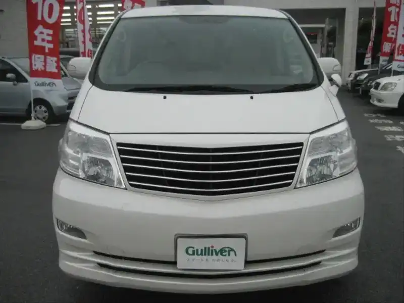 カタログ画像：アルファードＧ（ALPHARD G） ＡＸ 2007年6月 DBA-ANH15W 2400cc ホワイトパールクリスタルシャイン 燃費9.4km / l  フロント