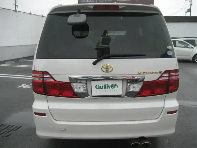 カタログ画像：アルファードＧ（ALPHARD G） ＡＸ 2005年4月 DBA-ANH15W 2400cc ホワイトパールマイカ 燃費9.4km / l  バック