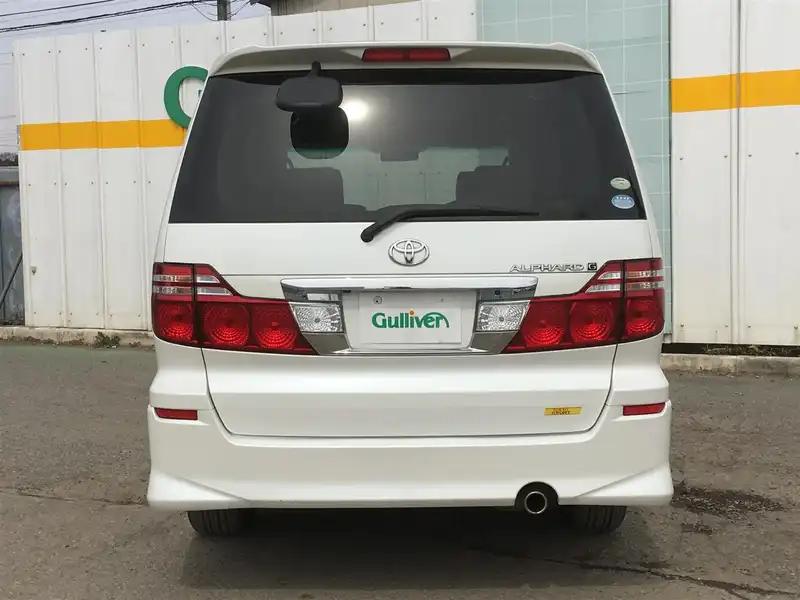 カタログ画像：アルファードＧ（ALPHARD G） ＡＳ プライムセレクションⅡ 2007年6月 DBA-ANH15W 2400cc ホワイトパールクリスタルシャイン 燃費9.4km / l  バック