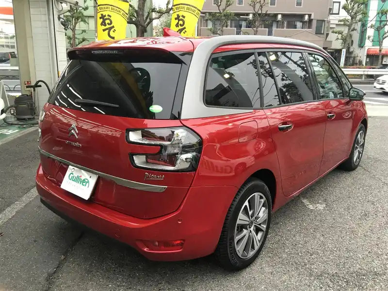 カタログ画像：グランドＣ４ ピカソ（GRAND C4 PICASSO） １ｓｔアニバーサリー 2015年10月 ABA-B7875G01 1600cc ルージュ ルビ 燃費14.6km / l バック