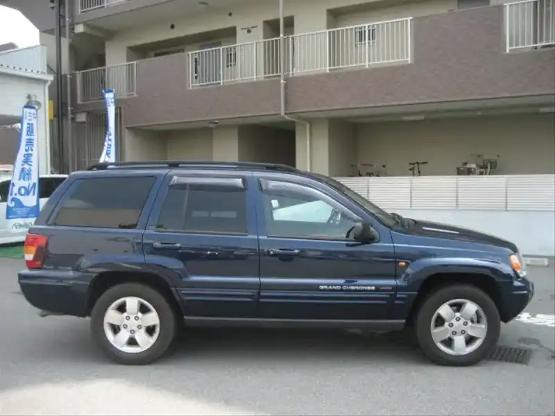 カタログ画像：ジープ・グランドチェロキー（JEEP GRAND CHEROKEE） リミテッドＶ８ 2004年4月 GH-WJ47 4700cc パトリオットブルーパールコート 燃費5.9km / l  外装