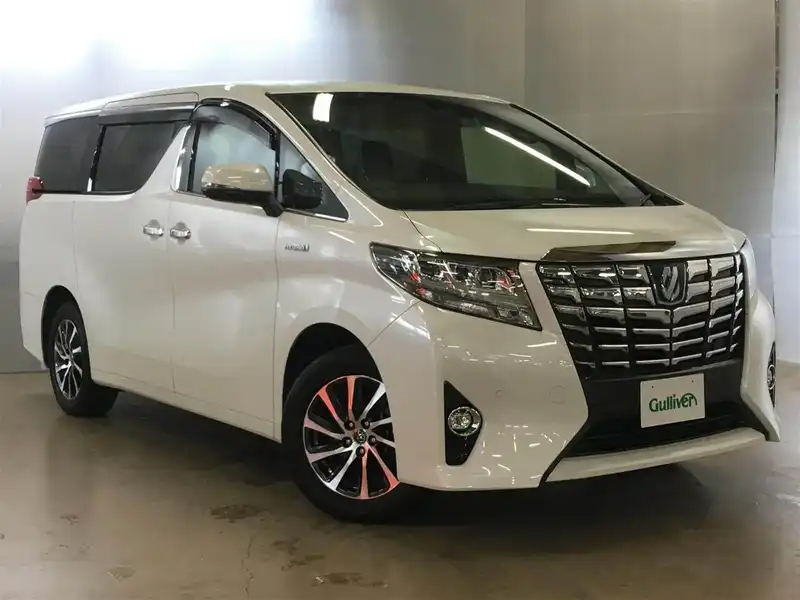 カタログ画像：アルファードハイブリッド（ALPHARD HYBRID） ハイブリッド エグゼクティブラウンジ 2015年1月 DAA-AYH30W 2500cc ラグジュアリーホワイトパールクリスタルシャインガラスフレークorホワイトパールクリスタルシャイン 燃費18.4km / l メイン