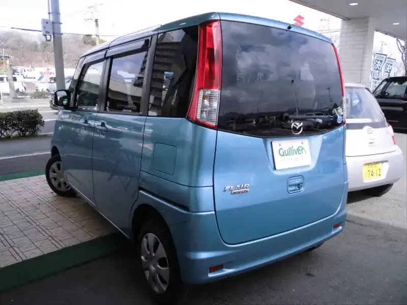 カタログ画像：フレアワゴン（FLAIR WAGON） ＩＳリミテッド 2012年6月 DBA-MM21S 660cc アクアベールブルーパールメタリック 燃費22.2km / l バック