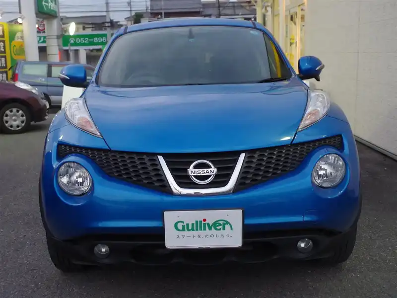 カタログ画像：ジューク（JUKE） １５ＲＸ 2010年6月 DBA-YF15 1500cc パシフィックブルー（ＰＭ） 燃費17.2km / l フロント