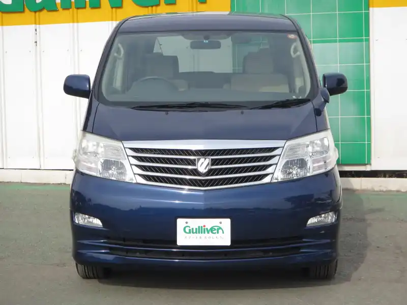 カタログ画像：アルファードＧ（ALPHARD G） ＡＸ Ｌエディション 2005年4月 DBA-ANH10W 2400cc ダークブルーマイカ 燃費9.7km / l  フロント