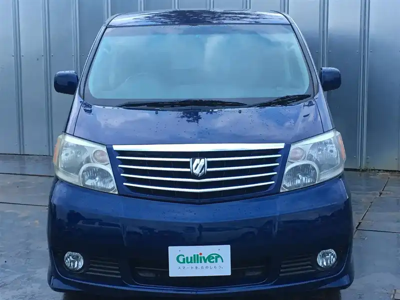 カタログ画像：アルファードＶ（ALPHARD V） ＡＳ 2004年2月 CBA-ANH10W 2400cc ダークブルーマイカ 燃費9.7km / l  フロント