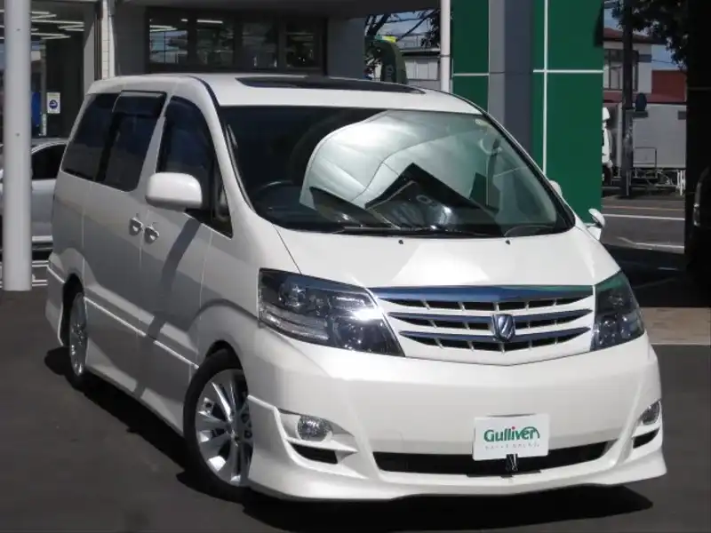 カタログ画像：アルファードＶ（ALPHARD V） ＭＳ リミテッド・デュアルＡＶＮスペシャル 2005年9月 TA-MNH10W 3000cc ホワイトパールマイカ 燃費8.9km / l  メイン