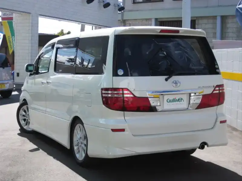 カタログ画像：アルファードＶ（ALPHARD V） ＭＳ リミテッド・デュアルＡＶＮスペシャル 2005年9月 TA-MNH10W 3000cc ホワイトパールマイカ 燃費8.9km / l  バック