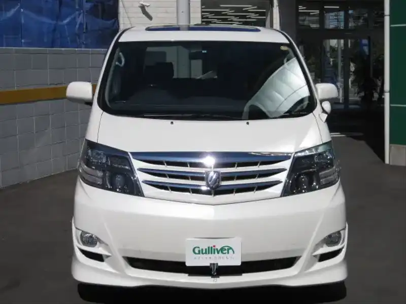 カタログ画像：アルファードＶ（ALPHARD V） ＭＳ リミテッド・デュアルＡＶＮスペシャル 2005年9月 TA-MNH10W 3000cc ホワイトパールマイカ 燃費8.9km / l  フロント